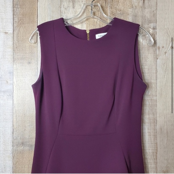 Purple Sleeveless Midi Dress by Calvin Klein - Picture 4 of 12